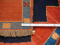 Preview: Gabbeh Persian rug 9.2 x 3.5 ft Blue Red Wool Runner 13361