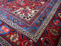 Preview: Antique Bidjar rug Halwai 17 x 10 oversized blue wool hand knotted