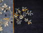 Preview: Hand-knotted Chinese rug in Peking design, navy blue with light blue border, 244 x 200 cm. 8 x 6.6 ft