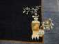Preview: Hand-knotted Chinese rug in Peking design, navy blue with light blue border, 244 x 200 cm. 8 x 6.6 ft