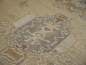 Preview: 8x10 area rug beige wool, hand-knotted vintage Oushak style living room rug.