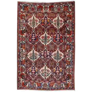 12080 Bakhtiar rug vintage hand knotted 7.8 x 5.7 ft / 238 x 173 cm