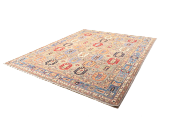 Preview: Kazak Rug 8x10 ft Hand-Knotted Carpet from Afghanistan Kazak rug 8x10 ft hand knotted in Afghanistan 12470056. Afghan carpet 250 x 300 cm in a subtle pattern and design - ideal for the living room or dining room.