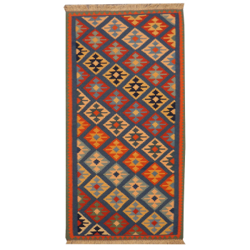 12891 Kilim rug Iran / Persia 4.6 x 2.3 ft / 140 x 70 cm