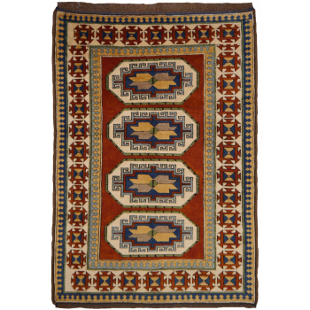 13395 Kazak Kars vintage rug Turkey 6.3 x 4.4 ft / 193 x 135 cm