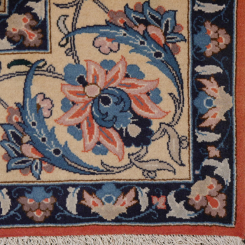 Persian 8x10 Kerman Yazd area wool rug vintage 10.3 x 7.9 ft  13566 Djoharian Collection