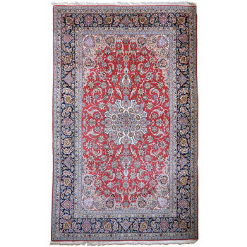 13592 Teppich Isfahan Korkwolle mit Seide 331 x 201 cm Seidenkette