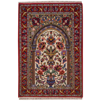 Seidenkette 13593 Isfahan Teppich 105 x 74 cm