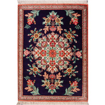 13635 Ghom Seide Teppich Iran / Persien 79 x 56 cm