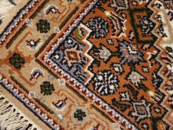 Bidjar Herati rug India 4.7 x 2.4 ft / 144 x 73 cm Hand knotted in India Pile: 100% wool Very dense quality Fair Trade Rug / Label Step 13662