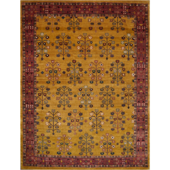 Hand knotted Loribaft rug from India 6.7 x 4.9 ft / 204 x 150 cm