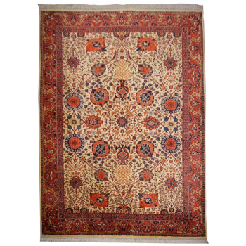 14100 Agra vintage Mughal rug India 11.3 x 8.5 ft / 343 x 260 cm