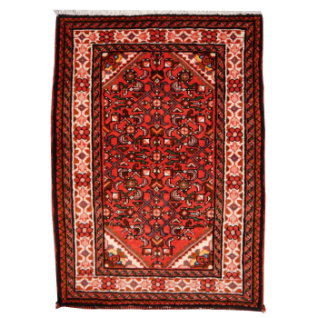 14306 Hosseinabad rug hand knotted wool 4.1 x 3 ft