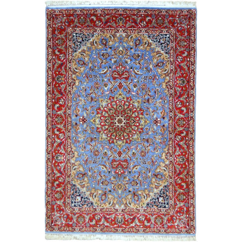Perserteppich Isfahan Teppich Wolle Seide 166 x 110 cm