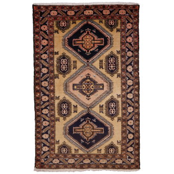14443 Meshkin Ardabil vintage persian rug 6.9 x 4.3 ft / 209 x 131 cm