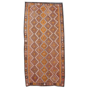 14458 Kilim vintage rug Afghanistan 11.9 x 5 ft / 363 x 153 cm