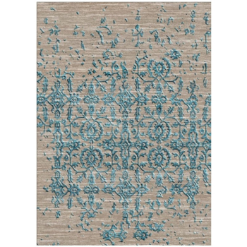 14673 Tabriz Erased  design rug India 6.6 x 4.6 ft / 200 x 140 cm