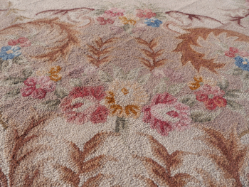 14717 Arraiolos antique needlepoint rug Portugal