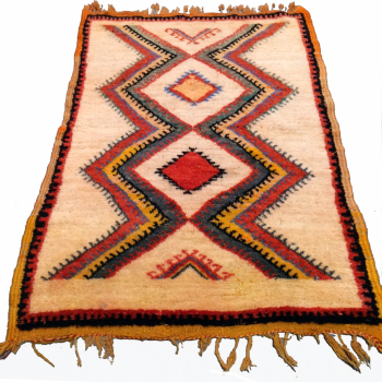 14759 Berber Teppich Vintage Marokko 134 x 87 cm