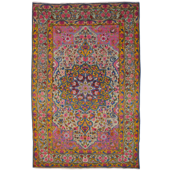 14782 Kerman antique rug Iran / Persia 6.4 x 4.3 ft / 194 x 130 cm