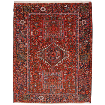 Karaja Heriz antique persian rug 6.4 x 4.8 ft / 195 x 145 cm