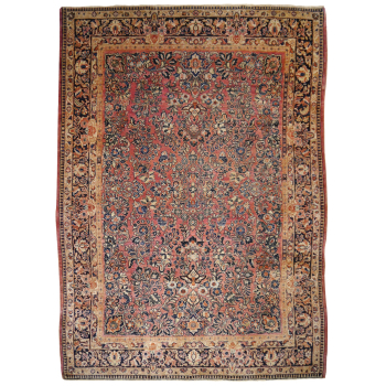 14986 Sarough alt antik Teppich Iran / Persien 250 x 186 cm Sarouk US reimport