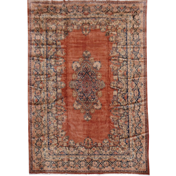 Perserteppich Sarough alt 540 x 380 cm Palastteppich 15053. Amerikanischer Sarouk geknüpft um 1950/60.