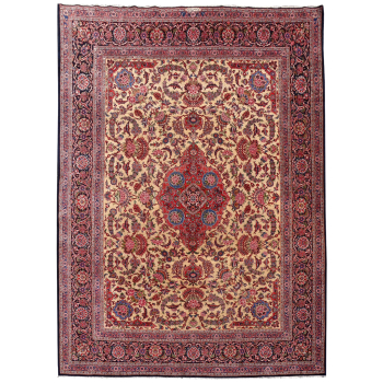 15561 Keschan Kaschan Teppich antik 375 x 273 cm Wolle handgeknüpft