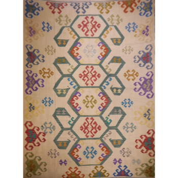 15573 11 x 8 ft Kilim Oushak rug large room hand woven