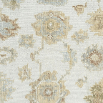 Oushak dining room Rug 8x10 ft hand-knotted white 15647