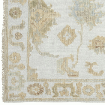 Oushak dining room Rug 8x10 ft hand-knotted white 15647