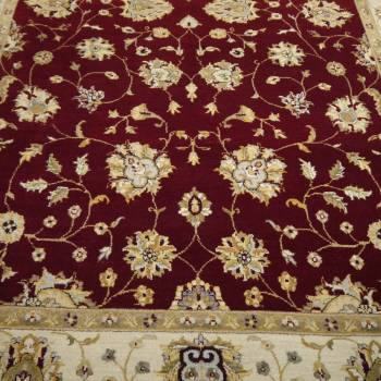 15659 Ziegler rug red 6.7 x 10.1 ft hand knotted wool