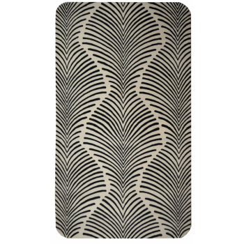 15703 Zebra rug 7 x 4 ft Art Deco design hand-knotted