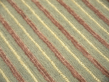 Cut Loop Teppich handgeknüpft Djoharian Design 100 Knoten Wolle Viscose hellgrün