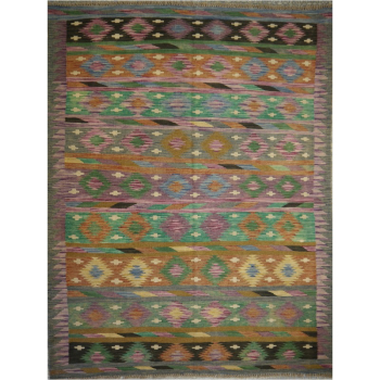 16006 Kilim Rug Arijana Afghan 7 x 5 ft hand-woven flatweave wool