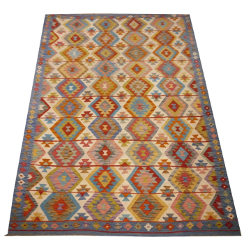 16010 Kilim Rug 6.5 x 10 ft Arijana Afghan hand-woven flatweave