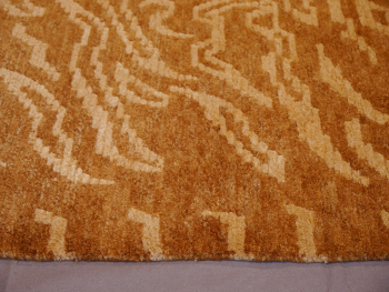 Tibet Teppich Tiger 180 x 90 cm Seide Wolle handgeknüpft 16078