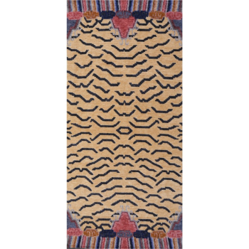 16079 Tibetan Tiger Rug 6.5 x 3 ft hand-knotted Khaden Carpet