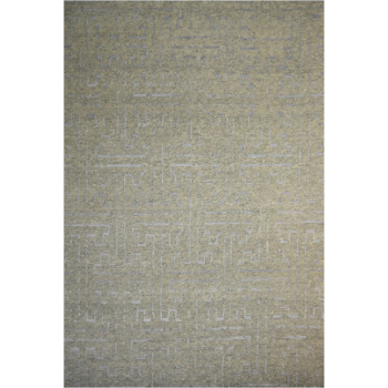 Gray Modern Designer Rug Mystique wool and silk hand knotted
