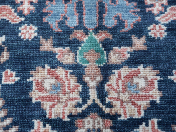 Heriz rug Heris 8 x 10 ft dark teal hand-knotted, for dining, living room and bedroom, entry of office. 250x300 cm / 8x10 in vintage look. 16227