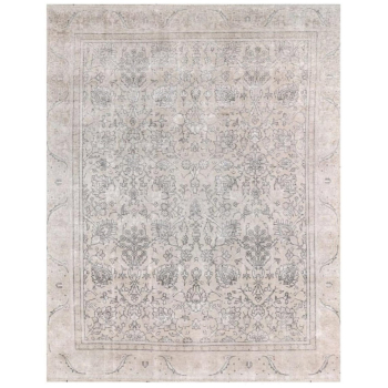 16293 VINTAGE RUG BEIGE MUTED 9 X 12 FT HAND-KNOTTED - Djoharian Collection