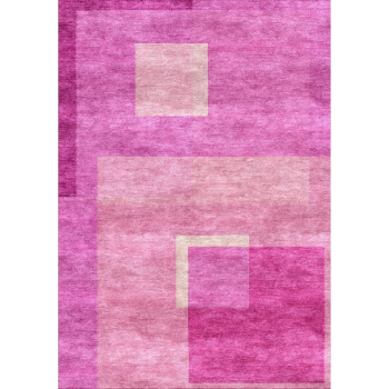 30005 Modern desiger carpet cubism hand-knotted silk berry