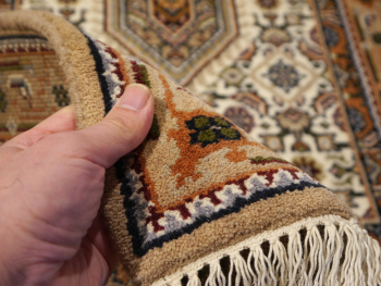 Bidjar Herati rug India 4.7 x 2.4 ft / 144 x 73 cm Hand knotted in India Pile: 100% wool Very dense quality Fair Trade Rug / Label Step 13662