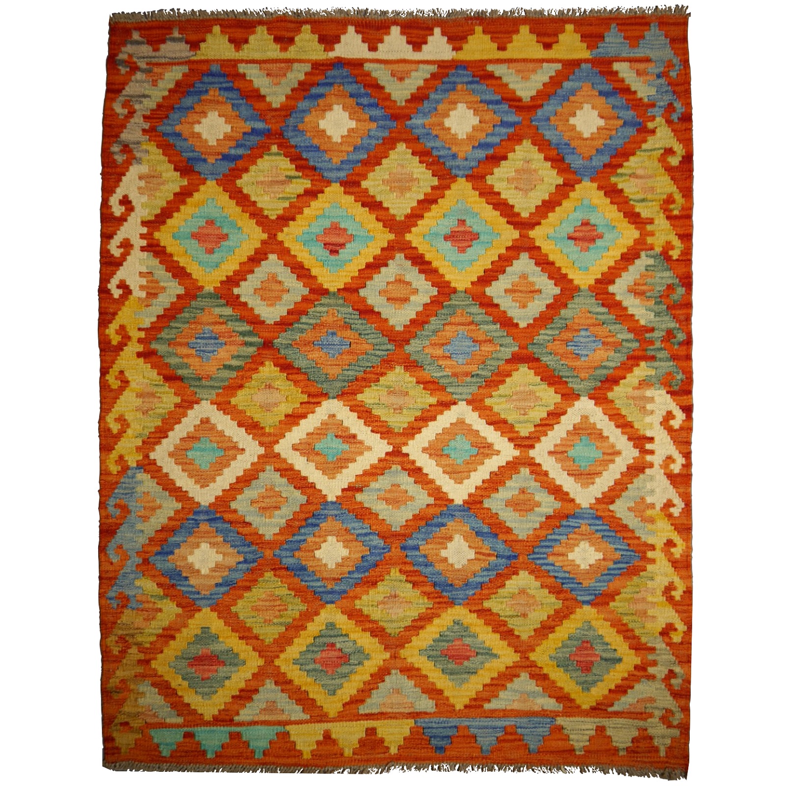 Teppich Kelim 104 Wolle aus handgewebt cm 100x150 x 140