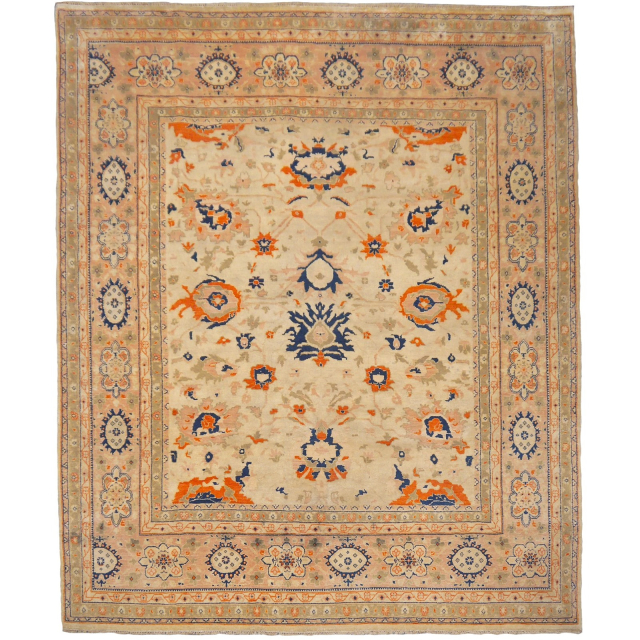 Ziegler Sultanabad Teppich Indien 293 x 245 cm. Sehr hochwertige Qualität, handgeknüpft. Naturfarben und handgesponnene Wolle. Djoharian Collection 13860