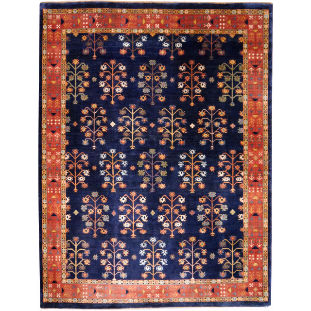 Loribaft Atash Persian Rug extra fine hand-knotted 7 x 5 ft tribal carpet 14004