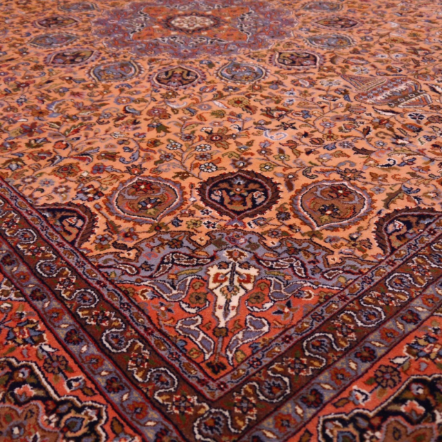 250x300 Orientteppich ca. 300 x 250 cm handgeknüpft für Wohnzimmer, Esszimmer oder Schlafzimmer. Hochwertiger Teppich aus Indien,   Merino Wolle aus Neuseeland. 14379