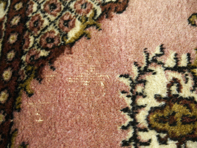 Vintage Beige Hand-Knotted Rug 6.6 x 4.2 ft 15038