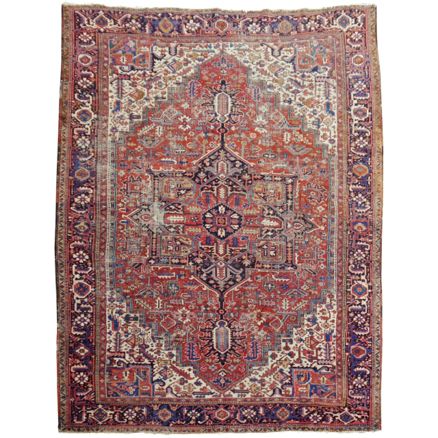 Teppich Heriz 400 x 300 cm antik handgeknüpft