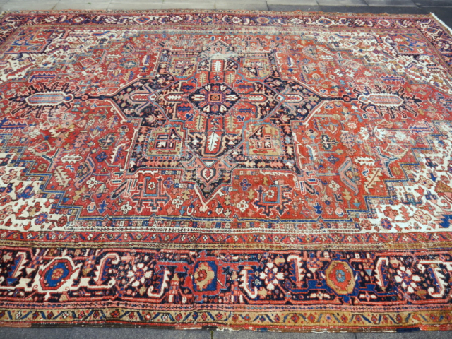 Teppich Heriz 400 x 300 cm antik handgeknüpft